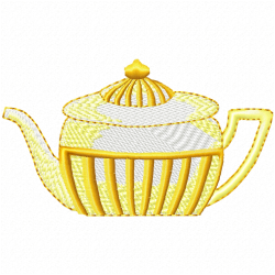Teapots Embroidery Design 12 Teapots Embroidery Design 12